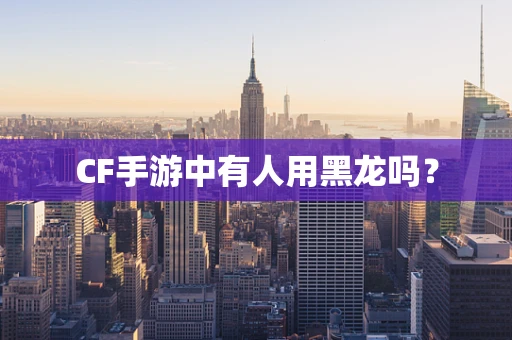 CF手游中有人用黑龙吗？