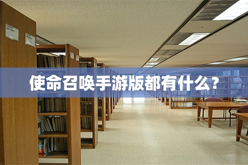 使命召唤手游版都有什么？