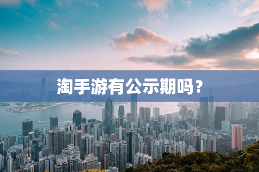 淘手游有公示期吗？