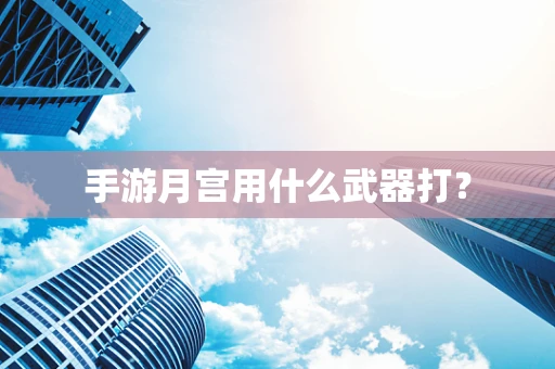 手游月宫用什么武器打？
