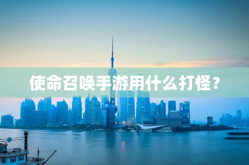 使命召唤手游用什么打怪？