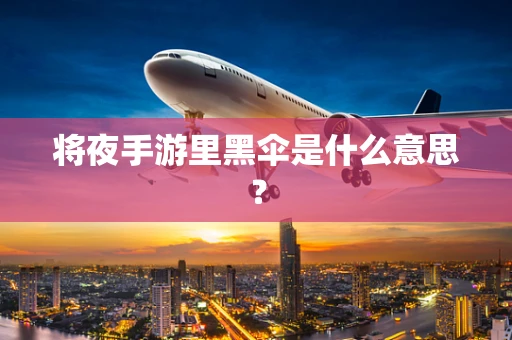 将夜手游里黑伞是什么意思？
