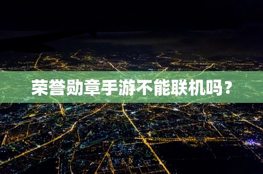 荣誉勋章手游不能联机吗？
