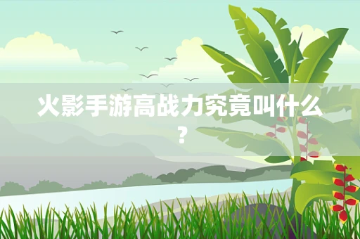 火影手游高战力究竟叫什么？
