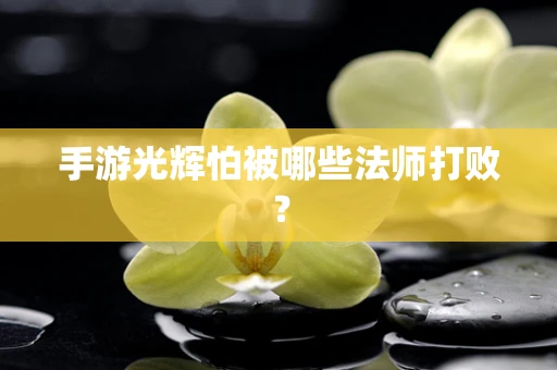 手游光辉怕被哪些法师打败？