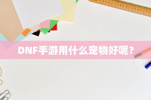 DNF手游用什么宠物好呢？
