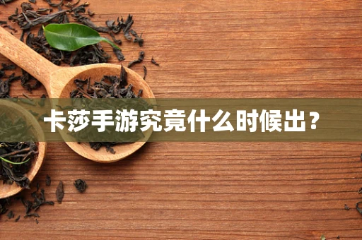 卡莎手游究竟什么时候出？