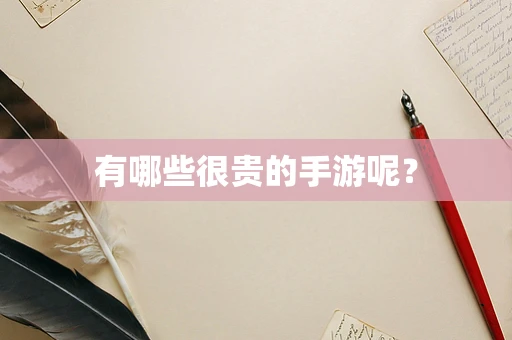 有哪些很贵的手游呢？