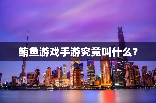 鲔鱼游戏手游究竟叫什么？