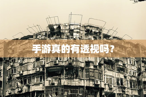 手游真的有透视吗？
